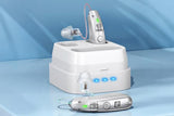 Smart Noise Reduction BTE Hearing Aid with Charging Case Rechargeable Sound Amplifier - Silver V1263-JX-6588-1