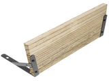 Khaki Triangular Floating Shelf Metal and Wood Storage Solution for Wall Mount V1369-AZ3-W-20571