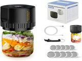 Black Electric Mason Jar Vacuum Sealer Kit Portable Automatic Vacuum Sealing Machine with 80kPa V1107-CS-MSGZKJ