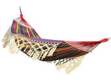 Backyard Hammock with Tassels 500lb Load Bearing Single Double Hammock with Hanging Ropes for V1294-YM0901-3116240018211