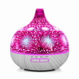 400ml Essential Oil Aroma Diffuser and Remote - 3D Glass Aromatherapy Humidifier V238-SUPDZ-601711968262