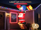 Jingle Jollys Christmas Inflatable Climbing Santa 3.5M Height LED Decorations Illuminated XMAS-INF-SNOWMAN-CLIMB-8FT