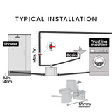 PROTEGE Macerator Pump, with 4 Inlet, for P-Trap Toilet, House, Bathroom, Shower, Sink, Washing V219-PMPMCPPT4P4A