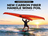 Inflatable Wing Foil with Carbon Fiber Handles, 30D/150D Ripstop Nylon Surface, Portable Hydrofoil V1341-ZY-HQDBJTQD-ORANGE6M2WINGFOIL