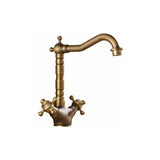360 Degree Rotation Rotatable Faucet Double Brass Basin Faucet Brushed Kitchen Sink Soft Close V1189-LC-LY-00005