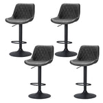 Artiss 4x Bar Stools Gas Lift Vintage Leather Black BA-K-9976-BKX4