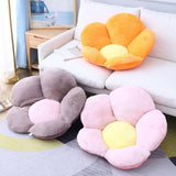 SOGA 2X Orange Whimsical Big Flower Shape Cushion Soft Leaning Bedside Pad Floor Plush Pillow Home SCUSHION083X2