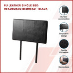 PU Leather Single Bed Headboard Bedhead - Black V63-768065