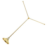 Golden Iron Table Flagpole Holder for Office Desk Storage 2Pcs V1369-AZ3-W-20083