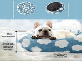 50cm Round Pet Bed Purple & White Checkerboard - Soft Plush Donut Cuddler for Small Dogs & Cats V888-ELOSUNG41380