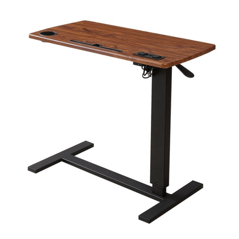 Levede Mobile Standing Desk Foldable Brown Fold DT2003-FOLD