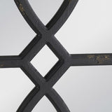 Set 2 Black Carved Wall Mirrors 67cm V637-20831