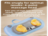 Blue Wireless Rechargeable Cervical & Lumbar Massager Pillow with 4 High/Low Massage Points, 42&degC V888-ELOSUNG52121
