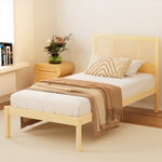 Artiss Bed Frame Single Size Rattan Wooden RITA WBED-RITA-S-WD-AB