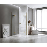 100x100cm Double Door Corner Shower with Chrome Channels and SS Hinges V63-949021