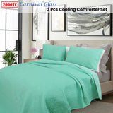 Shangri La 2000TC Carnival Glass Cooling Embroidered 3 Pcs Comforter Set King V442-KIT-COMFORTER-COOLING-CARNIVALGLASS-KI