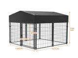 Outdoor Dog Kennel XS Pet Cage with Roof & Cover 127x120x134cm V178-66732