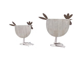 Set 2 Mum & Child Standing French Country Chooks 122cm V637-52408CHK