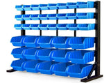 BAUMR-AG 39 Parts Bin Rack Storage System Floor Mount - Blue V219-STRBRKBMRAF39B