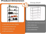 CARLA HOME 5-Tier Adjustable Metal Storage Shelves Wire Rack Organizer for Kitchen, Pantry, Bathroom V178-36204