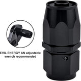 6AN Hose End Fitting Straight Swivel for CPE Braided Hose Black 4PCS V1258-DP02-WO-804