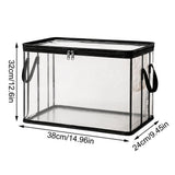 Storage Bins, Pvc Black Toy Storage Bag, Clear StorageBins with Zipper, The Clear Storage V1369-AZ3-W-13595