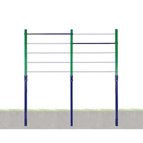 Double Outdoor Pull-Up Bar Height Adjustable Gymnastics & Fitness Bar V63-953151