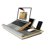 CARLA HOME Bamboo Laptop Lap Desk with Cushion and Angle Adjustable for Office and Home V178-36066