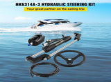 Hydraulic Boat Steering Kit, 300HP Hydraulic Steering Kit Helm Pump, Hydraulic Outboard Steeing Kit V952-YYDJHK6400A-3TJ14V0