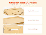 Montessori Weaning Table and Chair Set, 3 In 1 Wooden Toddler Table and Chairs with Chalkboard, V952-ETDNZY1708118E4HMV0