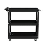 Giantz 3-Tier Tool Cart Trolley Workshop Garage Storage Organizer Black TB-CART-3L-BK