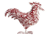Set 2 Assorted Handcrafted Distressed Red Rooster & Chook 33cm V637-56308CHK