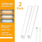 Silver Gold Motion Sensor Night Light Rechargeable LED Night Light Dimmable Night Light 3 V1347-124-GOL-44034
