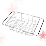 Stainless Steel Over Sink Dish Drying Rack in Plated for Fast Drainage and Space Saving Kitchen V1370-AZ4-20570