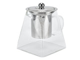 Transparent Glass Teapot with Removable 304 Stainless Steel Filter Tea Kettle for Home Office950ml V1294-YM0901-3118210159614