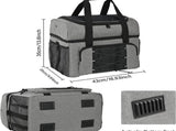 Bowling Tote with Wooden Bowling Cups and Padded Divider for Double Ball and A Pair of Bowling Shoes V1366-AZ2-W-05893