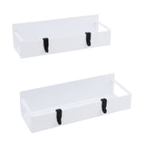 2PCS Magnetic Spice Rack for Refrigerator Strong Magnetic Shelf with 4 Removable Hooks for Holding V1294-YM0901-3118240180212