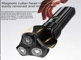 Men's 3-Head Electric Rotary Shaver Premium Set - Type-C Rechargeable LCD Grooming Kit for Daily V888-ELOSUNG57014-4