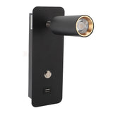 LED Wall Lamp Wall Mounted Reading Light with USB Port for Bedside Reading Bedroom Living Room 4000K V1294-YM0901-3119240119611