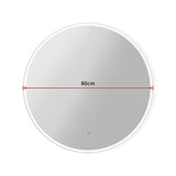 80cm LED Wall Mirror Bathroom Mirrors Light Decor Round V63-833761