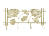 Wall Coat Rack Gingko Leef Design Premium Metal Sturdy Durable Elegant Style Fashionable Wall V1294-YM0714-3115210287211