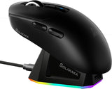 SOLAKAKA SM820 Wireless Gaming Mouse with RGB Charging Dock,24000 DPI Tri-Modes Wireless Mouseblack V1300-SM820-BLACK