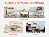 Round Dining Table, 47 inch Wood Table for 4-6 Person, Modern Circle Dinner Furniture, Leisure V952-YXCZBKTZMDBTZN3HRV0
