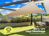 Instahut Shade Sail Cloth Shadecloth Triangle Sun Canopy 6.1x6.1x6.1M SAIL-DL-L-61X61X61-C-SA
