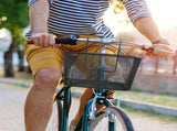 2Pcs Simple Practical Bike Front Metal Storage Basket V1366-AZ2-W-13603