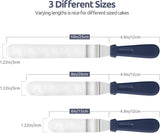 Icing Spatula, Stainless Steel Angled Cake Decorating Frosting Spatula Set of 3 , and V1258-DP02-C-374