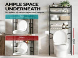 Artiss Over Toilet Bathroom Storage Rack Space Saving 4 Tier Organiser White BSR-A-4T-173H-BK