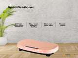 Social Hike 55cm Vibration Plate Machine Full Body Exercise Platform 200W Pink V238-SUPDZ-41071901573200