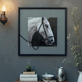 Horse w 3D Bridle Framed Canvas Wall Art 60cm V637-95206HRS