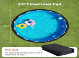 27ft Round Pool Liner Pad, Pool Liner Pad for Above Ground Swimming Pools, Extra-Thick Pool Mat, V952-DSYYCDDROUND7IZE8001V0